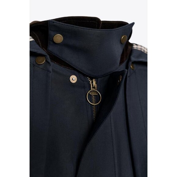 ZARA HOODED CONTRAST LAPEL TRENCH COAT ZW COLLECTION - Picture 8 of 8